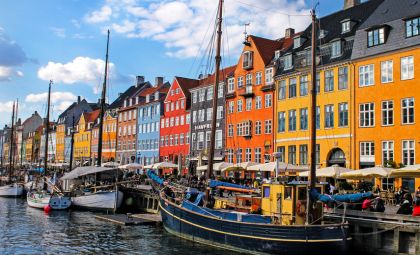 Gekleurde huisjes in Kopenhagen
